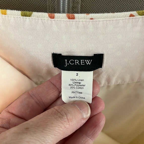 J. Crew Yellow/Green Modern Floral Print, Pockets - Size 2 - Picture 4 of 8